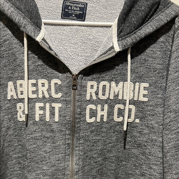 Abercrombie & Fitch Charcoal Zip-Up Hoodie - Picture 3 of 6